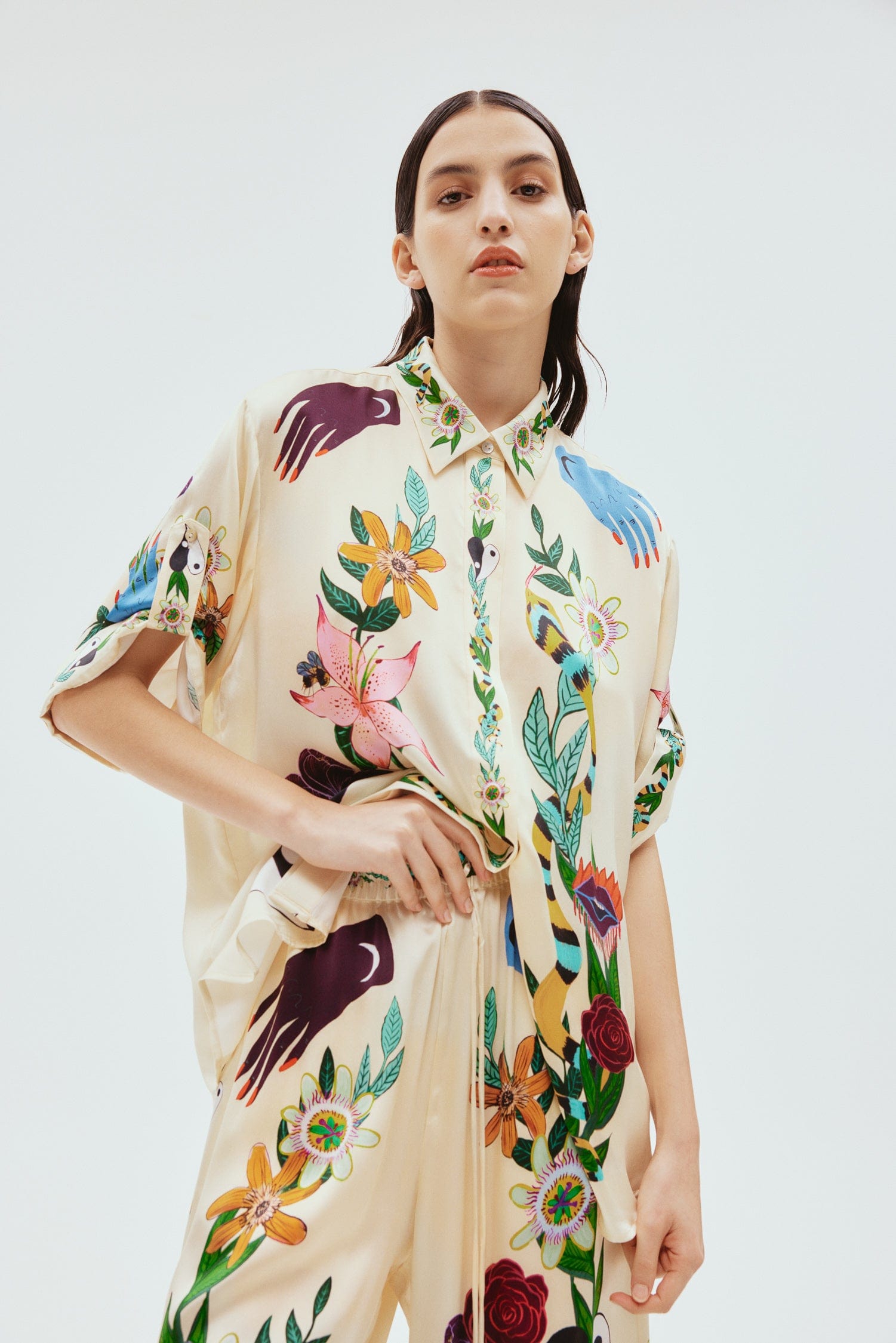 Oversized  Flower Shirt And Pants