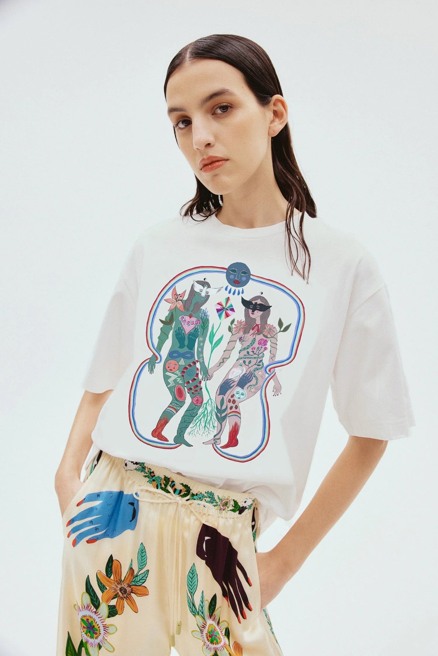 Oversized  Flower Shirt And Pants