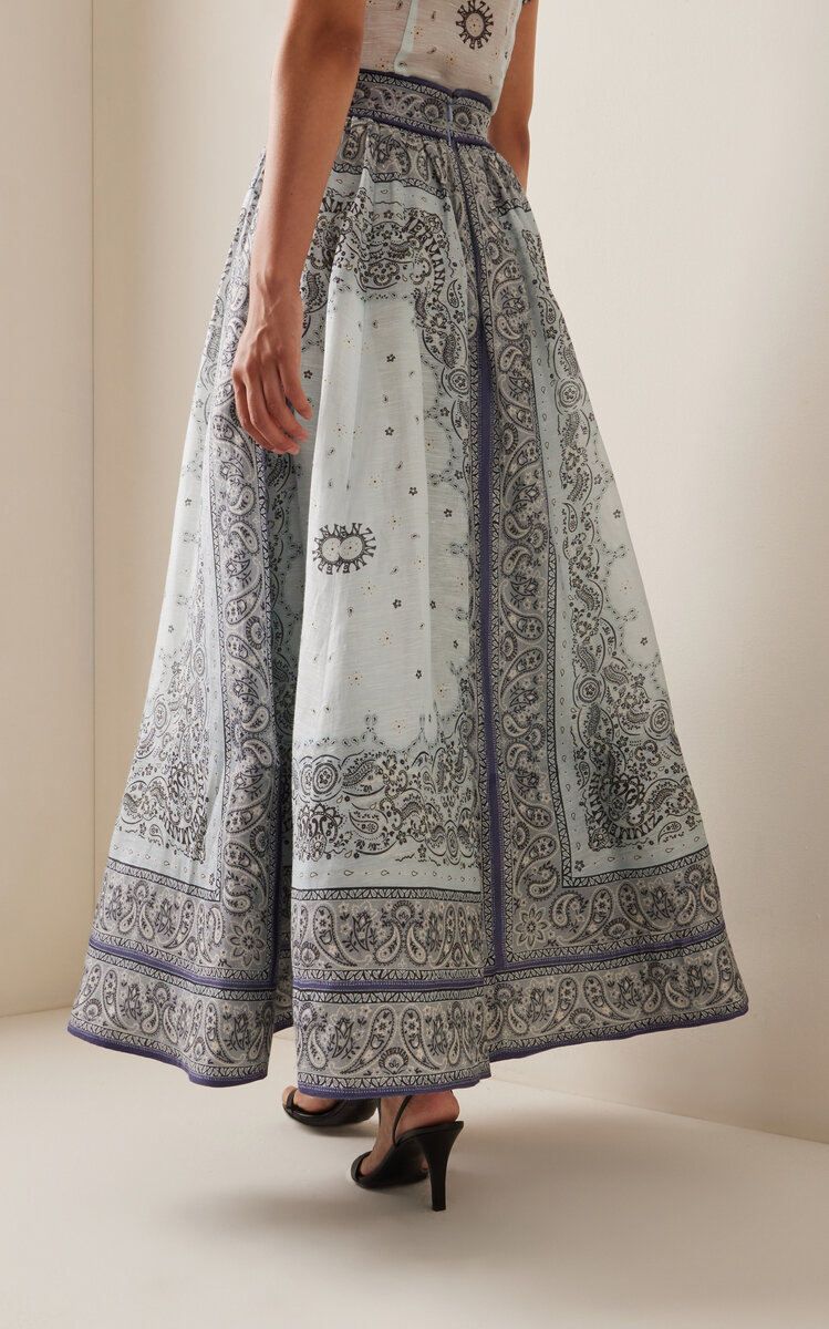 Vintage Print Vacation Style Midi Dress