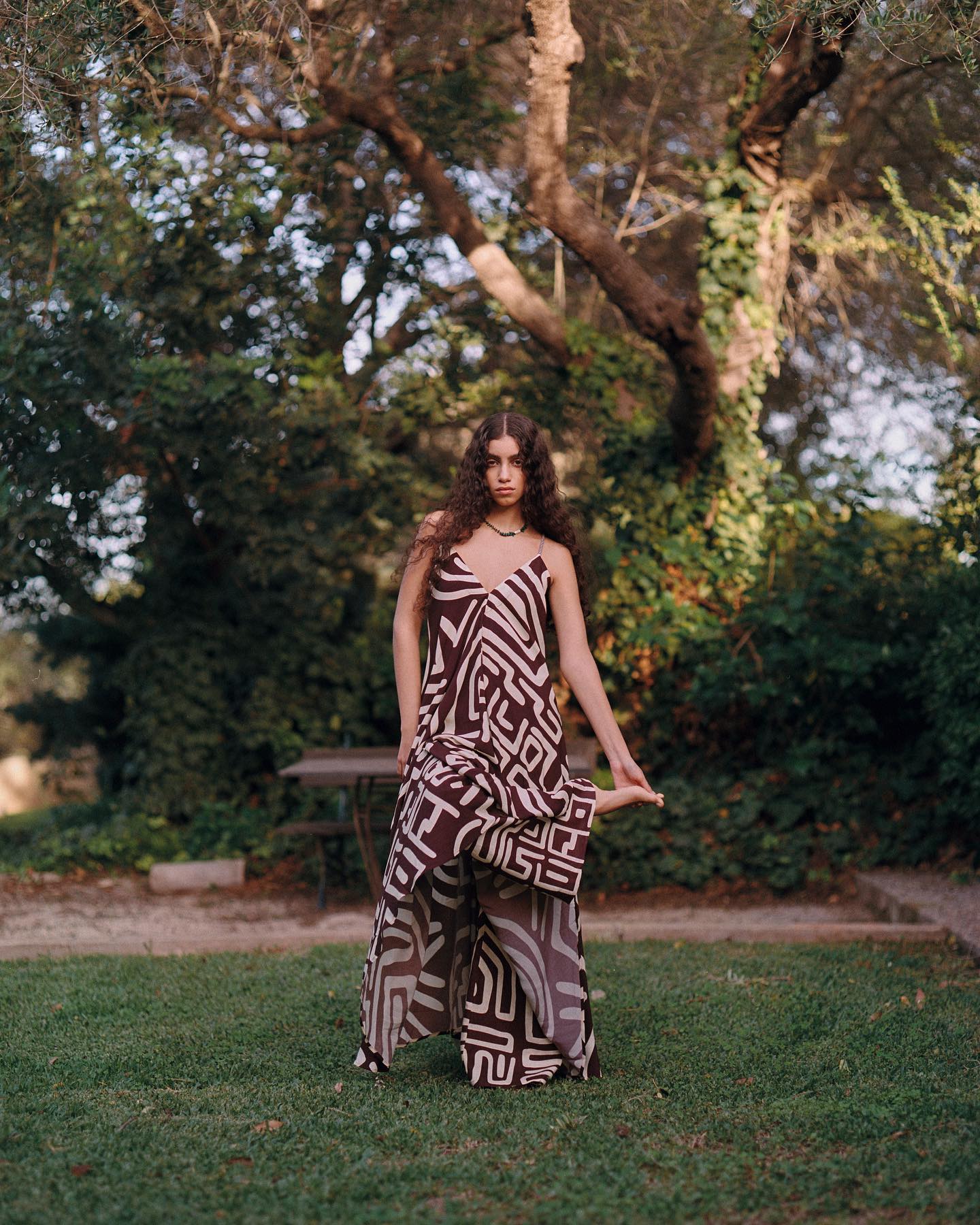 The Kalahara Print One-piece Swimsuit Dress 