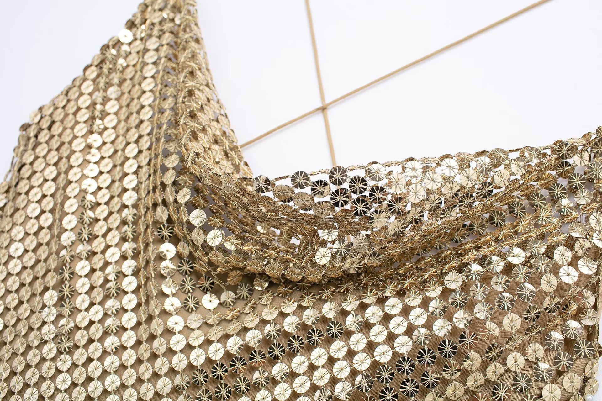 Sequin Strap Slim Shinning Maxi Dress