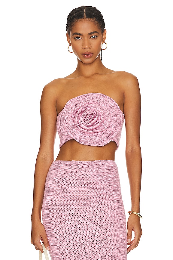 3D Flower Knitted Bikini Set and Skirt
