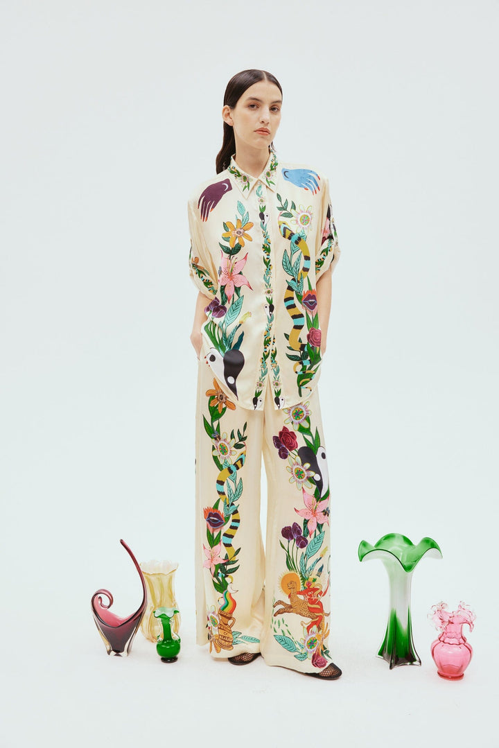Oversized  Flower Shirt And Pants
