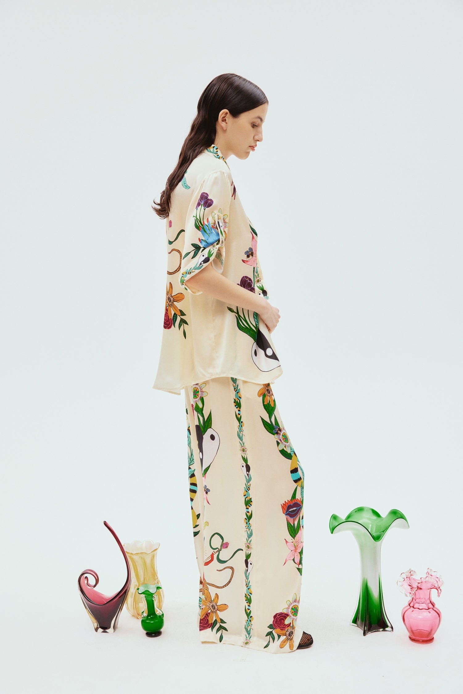 Oversized  Flower Shirt And Pants