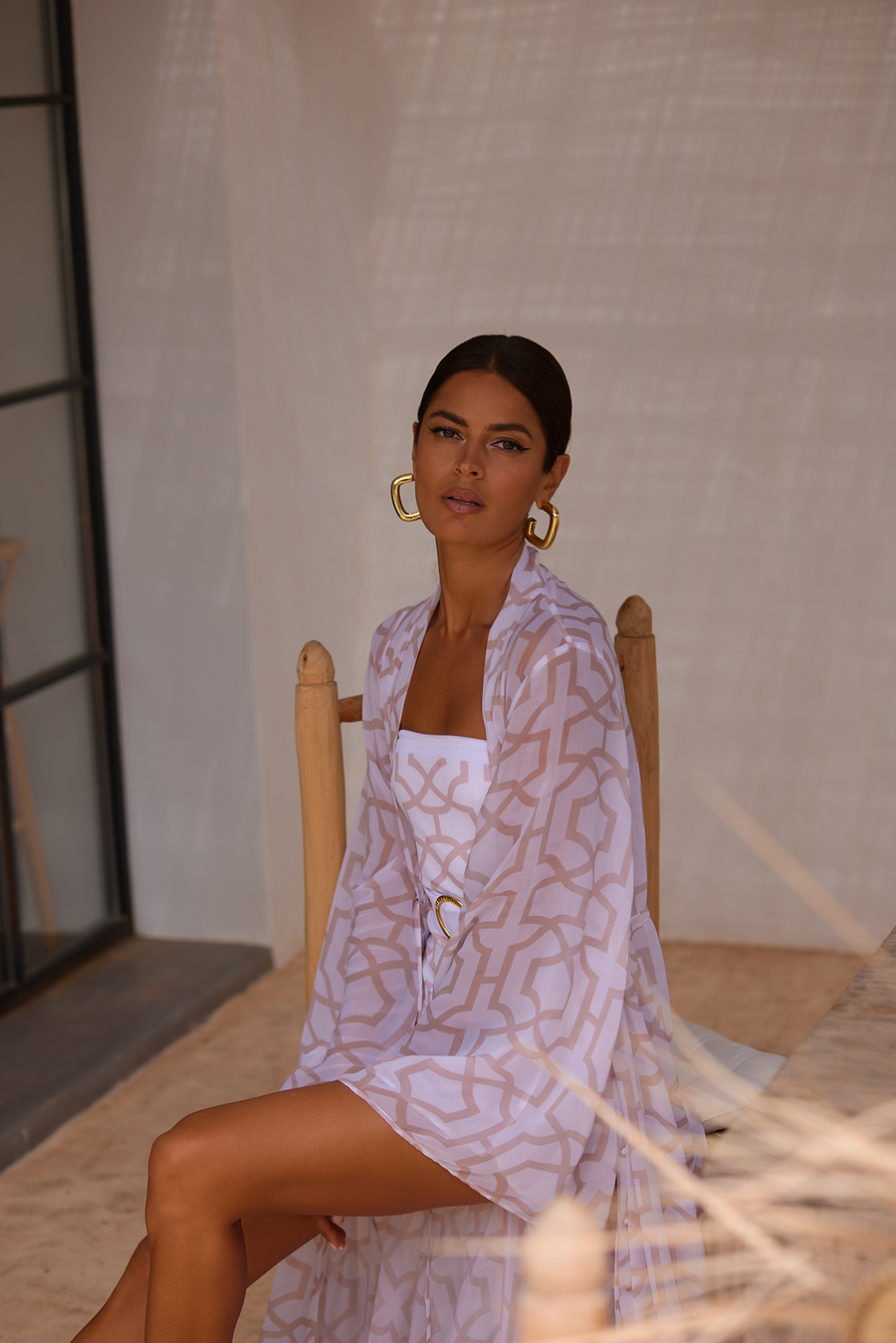 Bandeau Printed One Piece Swimsuit