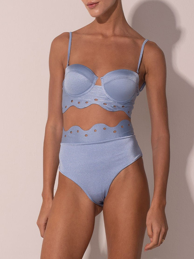 Laser-cut Bikini and Top and Skirt