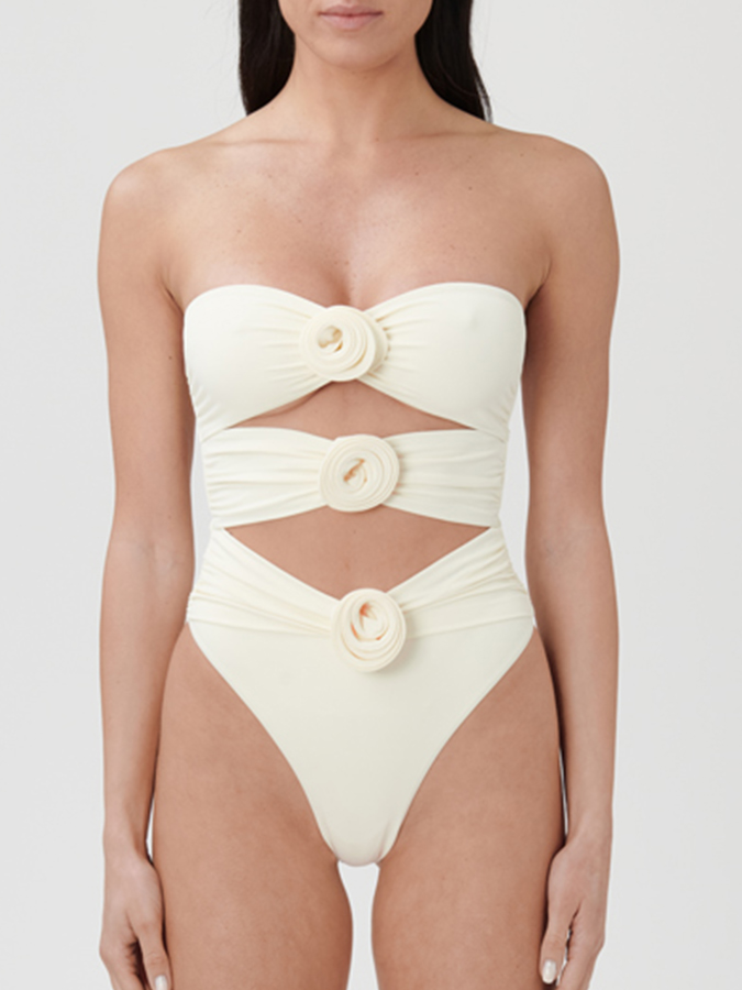 Flower One Piece Swimwear