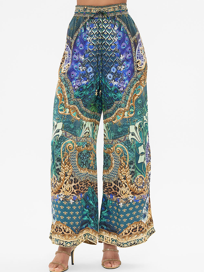 Printed One Piece and Pants Swimwear