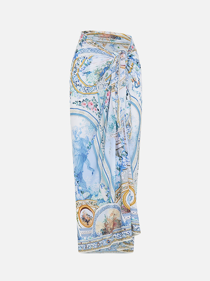 Printed One Piece and Sarong Swimwear