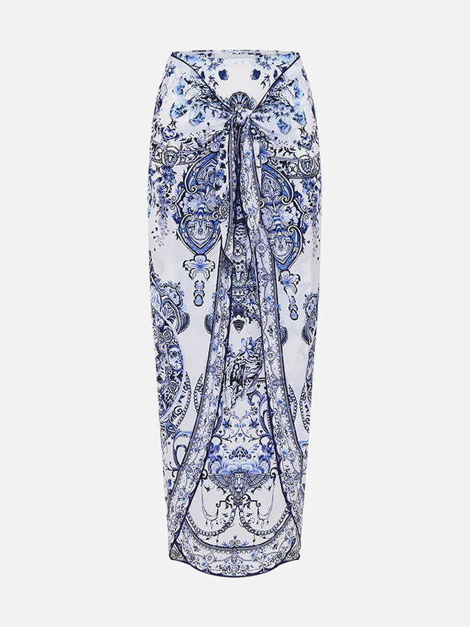 Halter Printed One Piece and Sarong