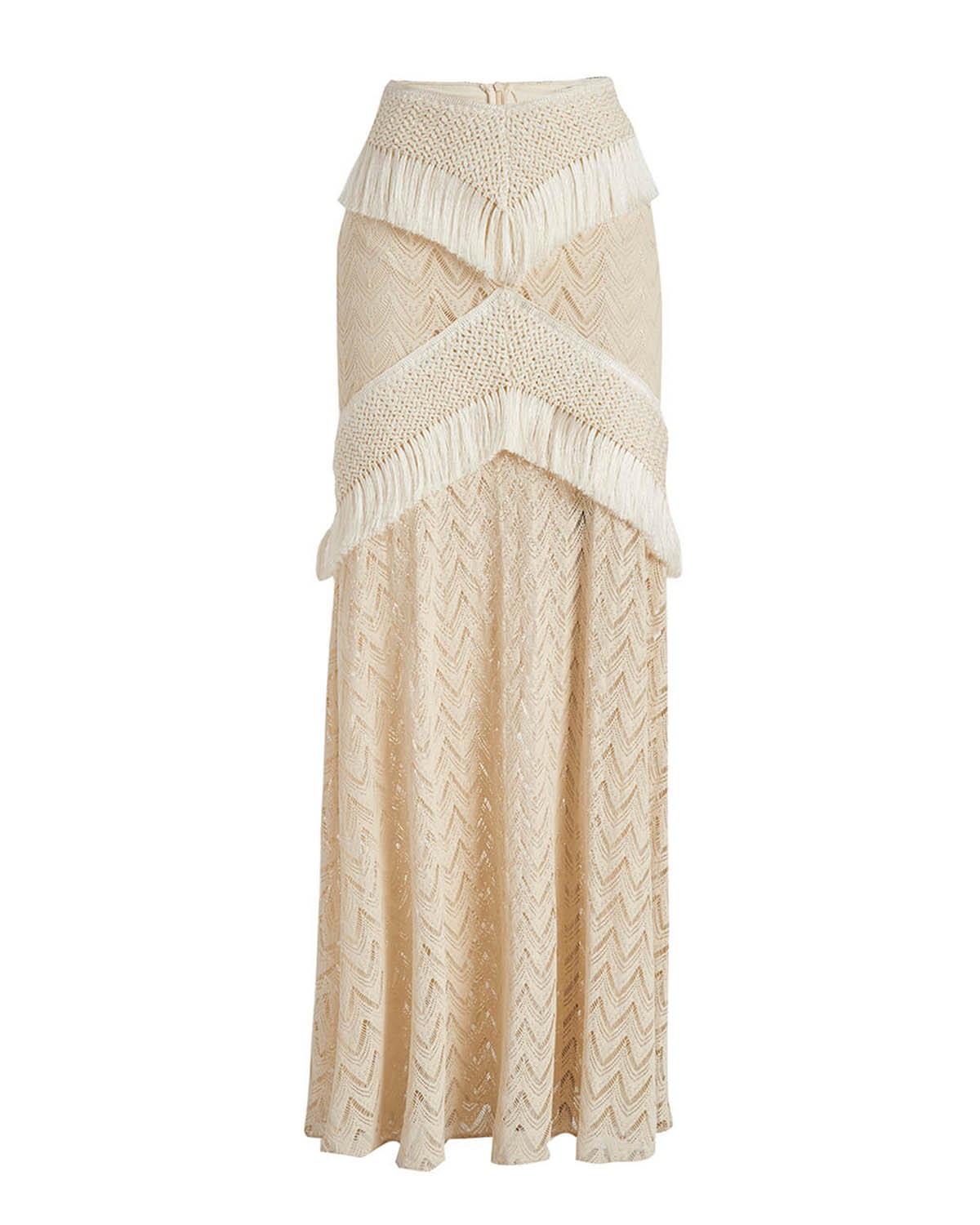 Beach Fringed Solid Color Bikini Swimsuit and Skirt