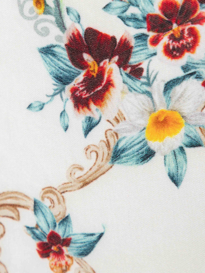 Vintage Floral Print Swimsuit and Cover-Up