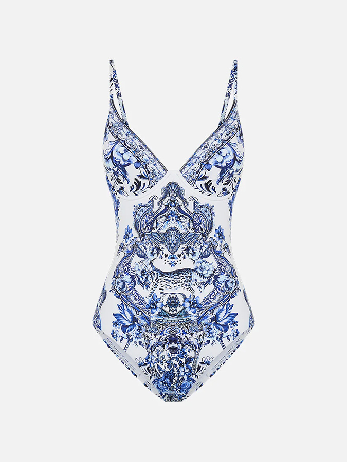 Halter Printed One Piece and Sarong