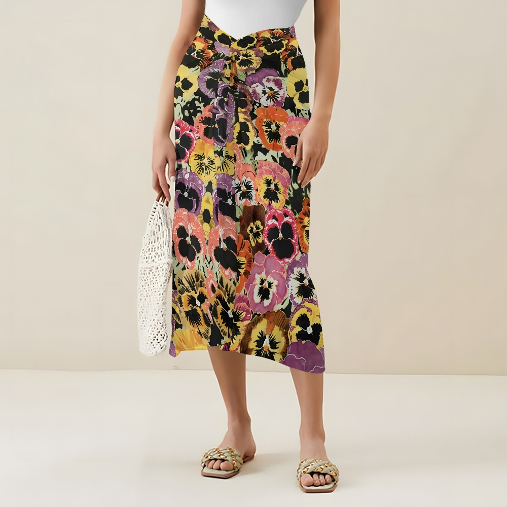 Floral art Women's Printed One Piece Swimsuits and Cover Ups