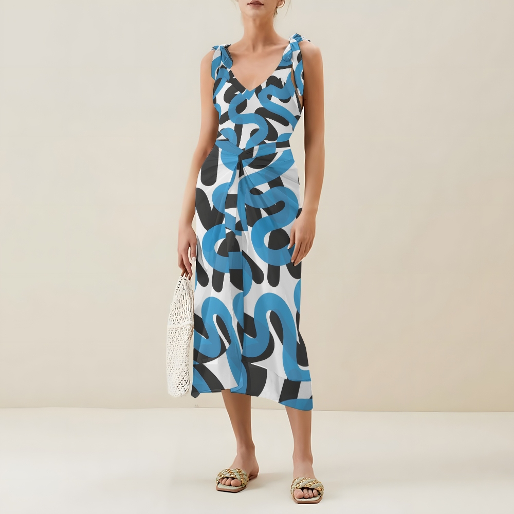 Abstract lines Women's Printed One Piece Swimsuits and Cover Ups