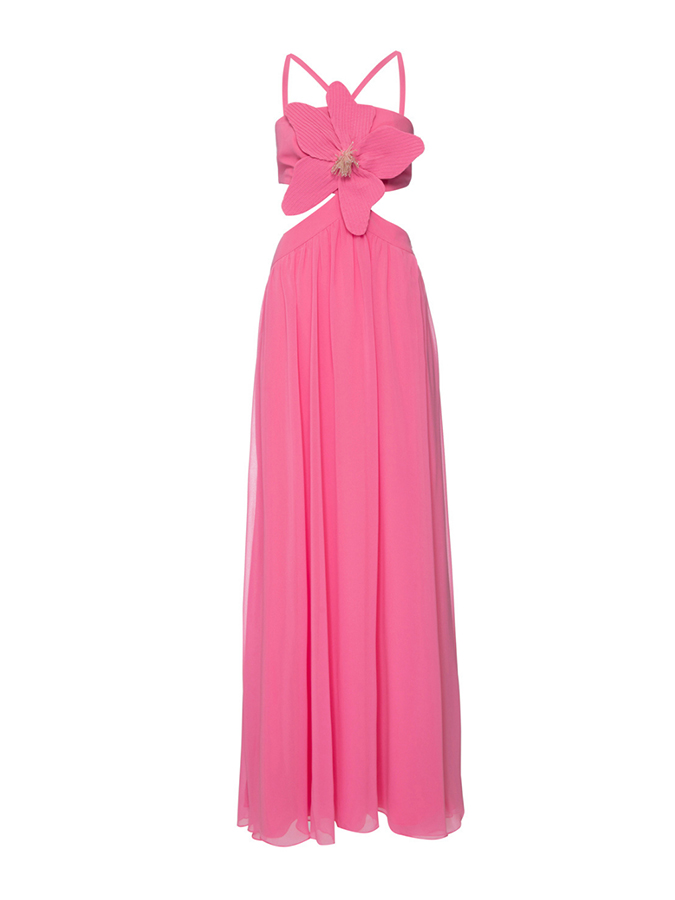 3D Three-Dimensional Flower Solid Color One-Piece Swimsuit And Skirt