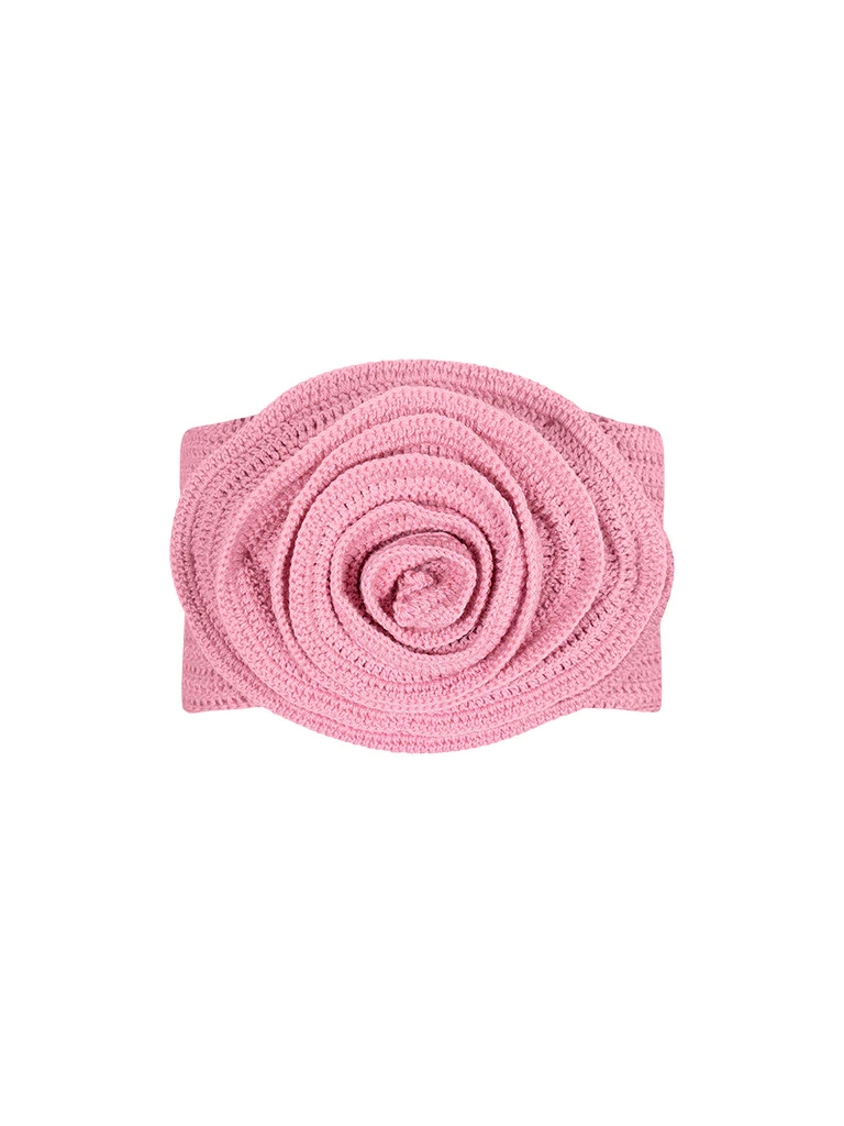 3D Flower Knitted Bikini Set and Skirt