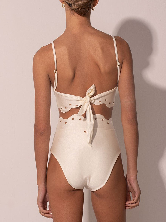 Laser-cut Bikini and Top and Skirt