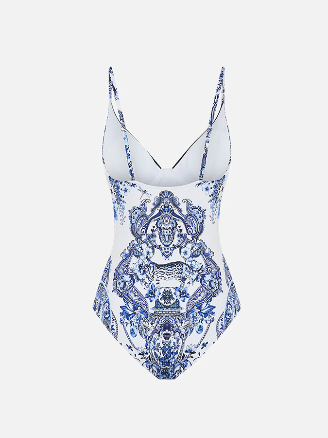 Halter Printed One Piece and Sarong