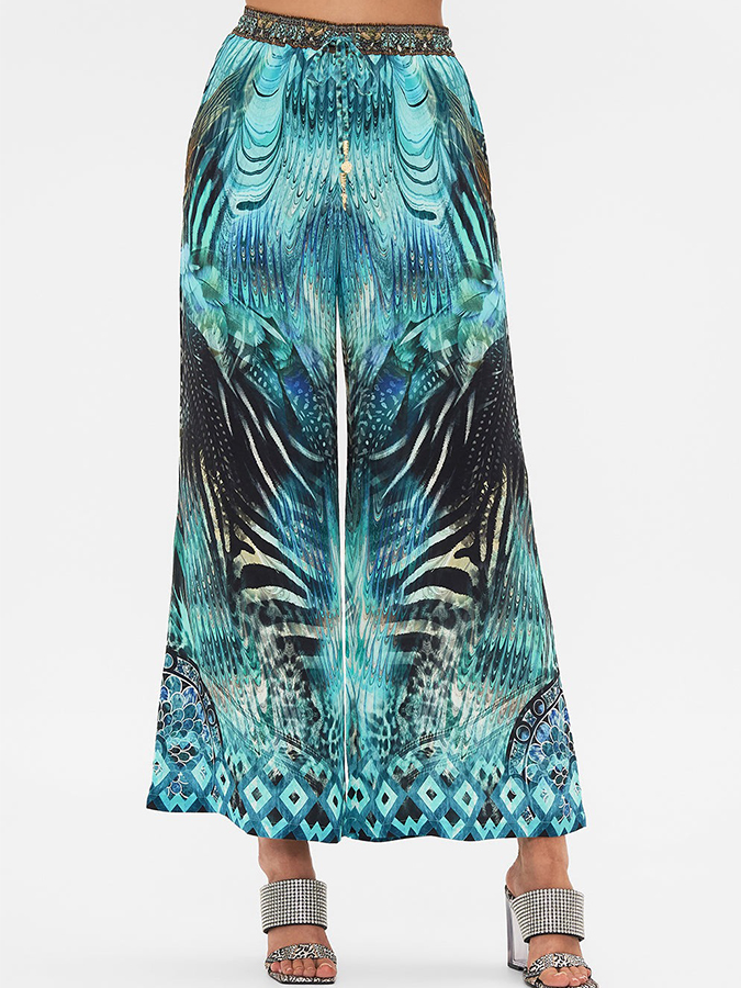 Printed One Piece and Pants Swimwear