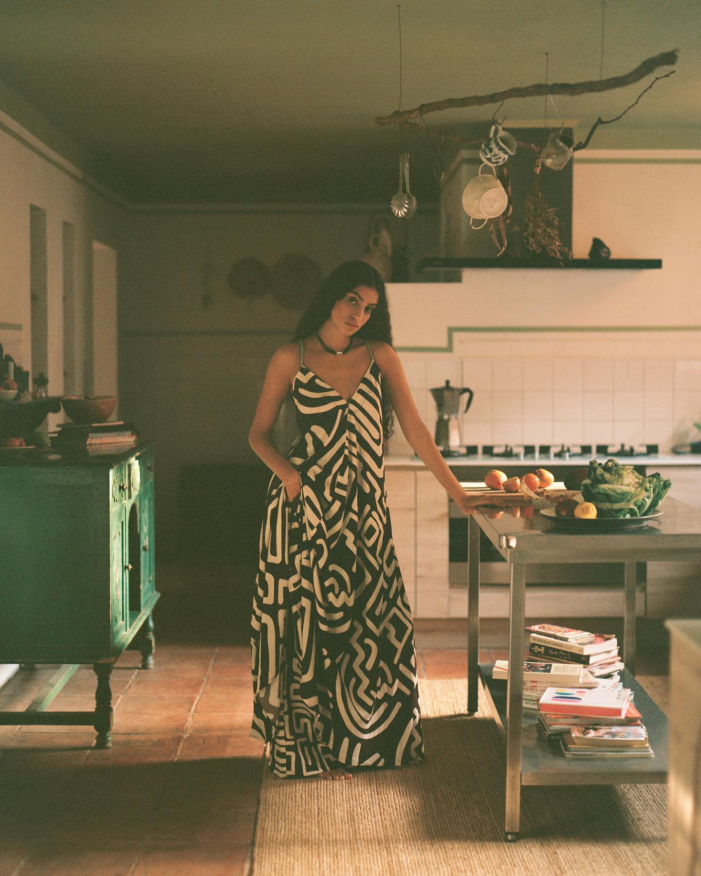 The Kalahara Print One-piece Swimsuit Dress 