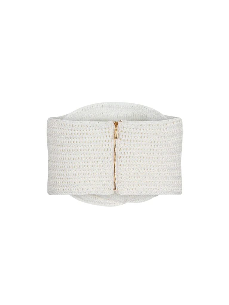 3D Flower Knitted Bikini Set and Skirt