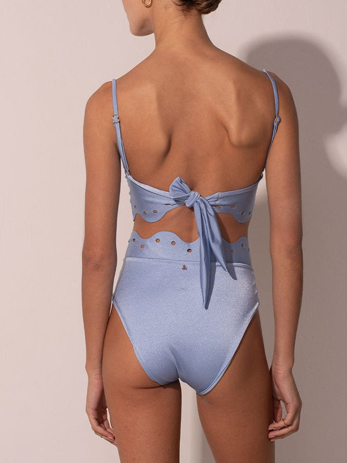 Laser-cut Bikini and Top and Skirt