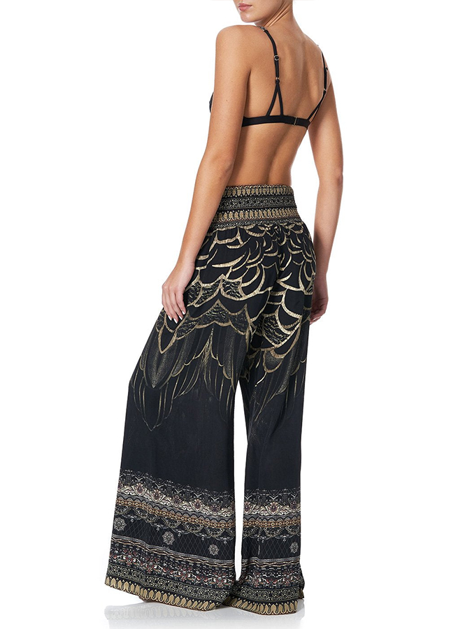 Vintage Print Beach Bikini And Pants