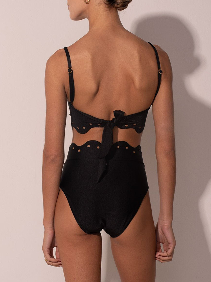 Laser-cut Bikini and Top and Skirt