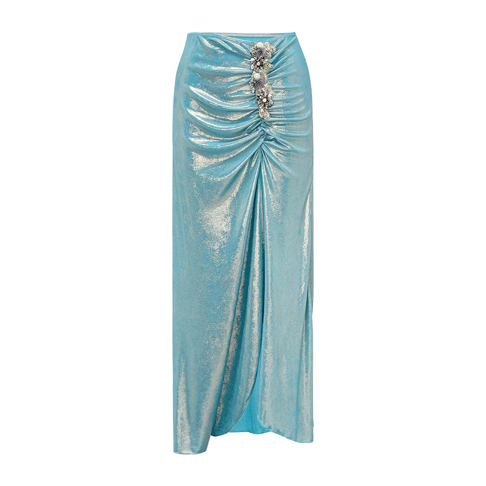 Blue beaded glitter swimsuit