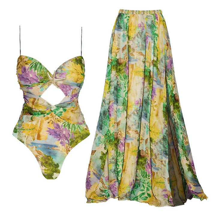 Starfish Tie-Dye Swimsuit Set