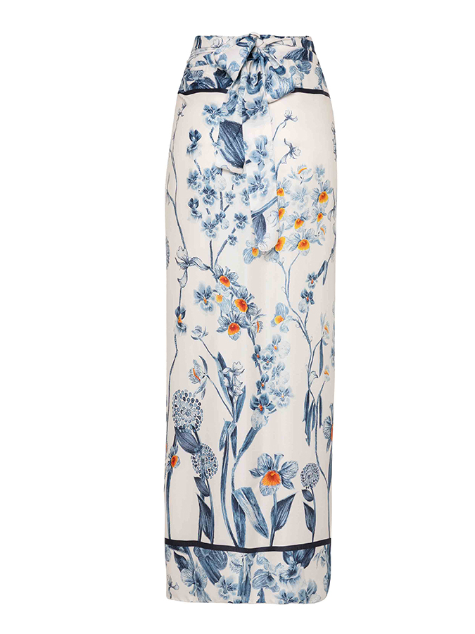 Vintage Print Swimsuit and Cover-Up