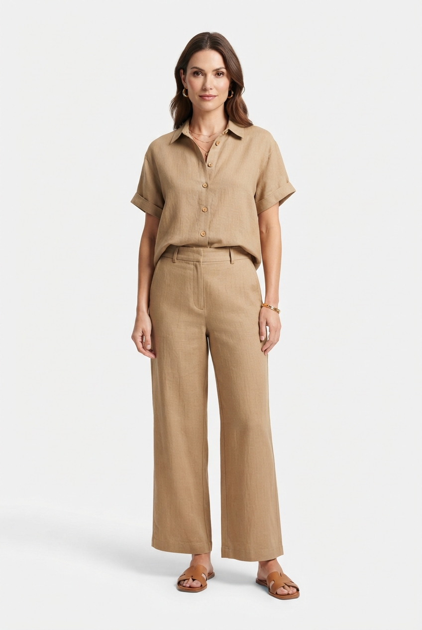 sandybrown resort co-ord set on model