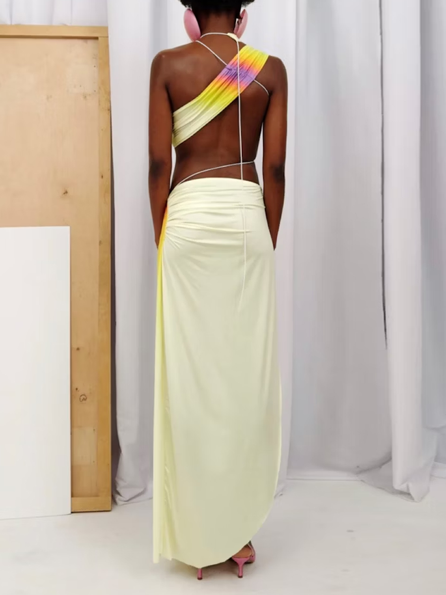 Sexy Gradient Color Beach Dress
