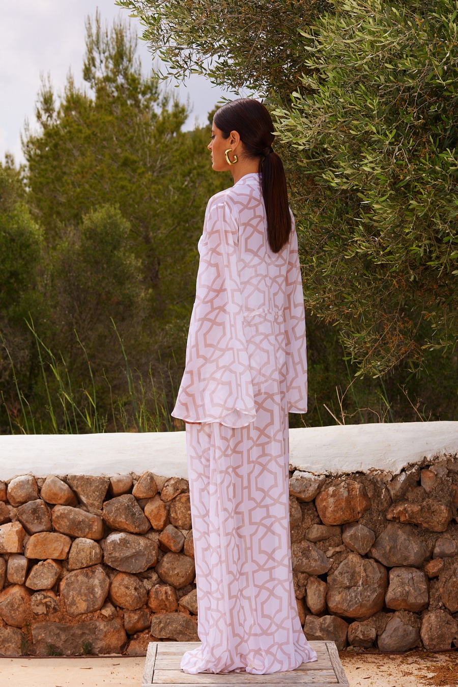 Bandeau Printed One Piece Swimsuit