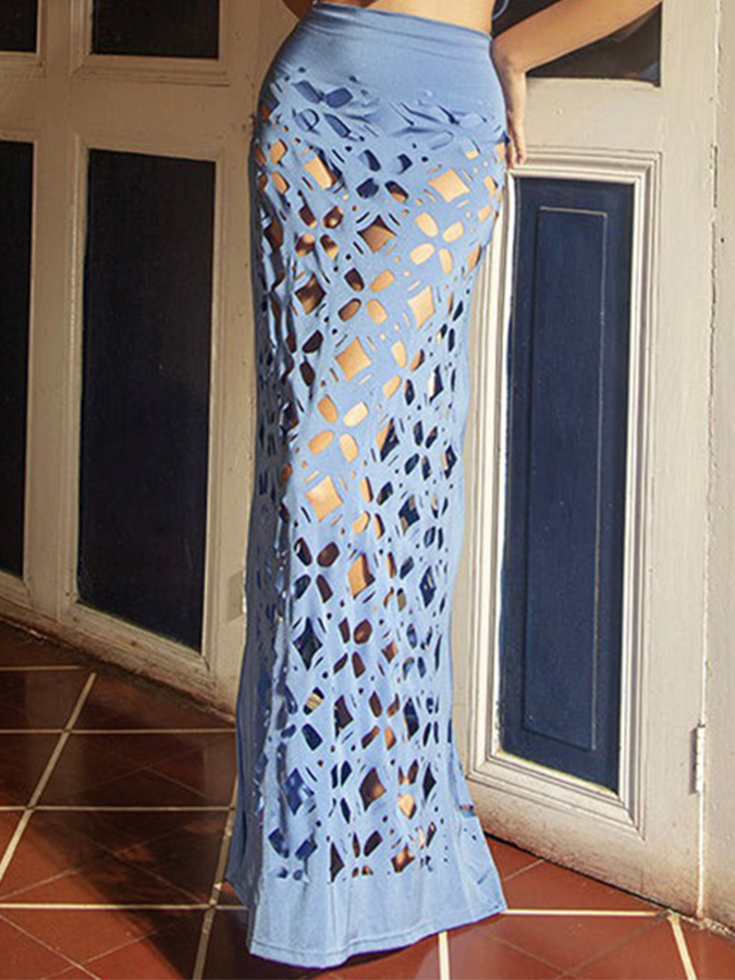 Laser-cut Bikini and Top and Skirt