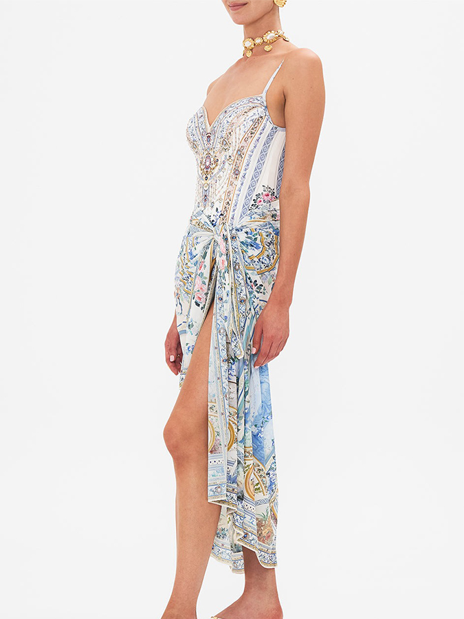 Printed One Piece and Sarong Swimwear