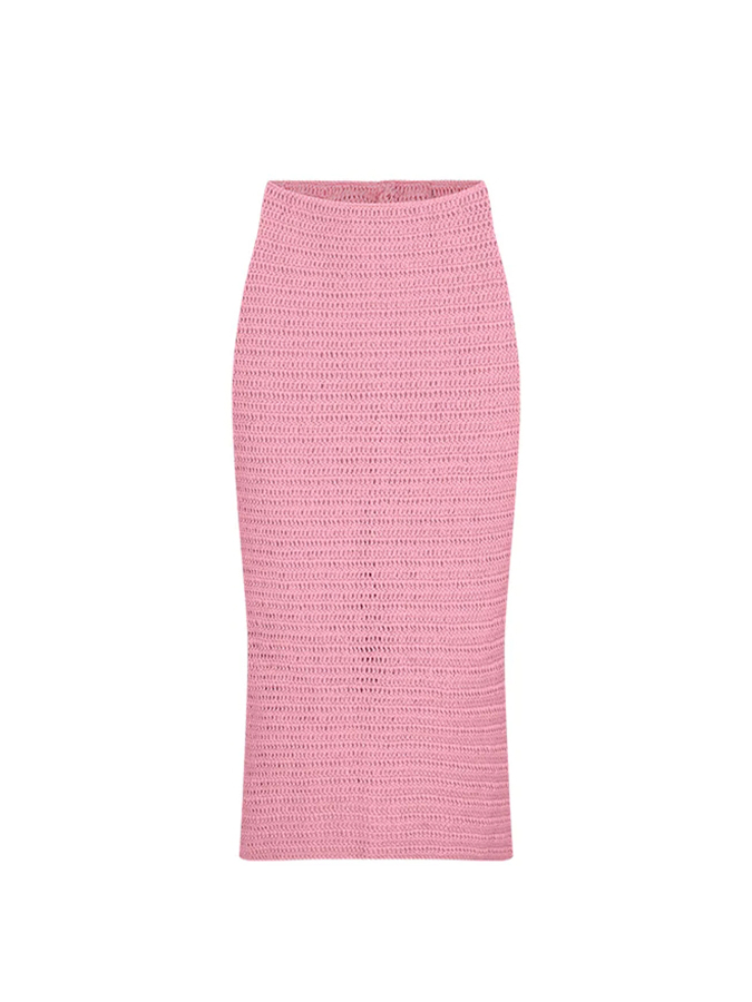 3D Flower Knitted Bikini Set and Skirt