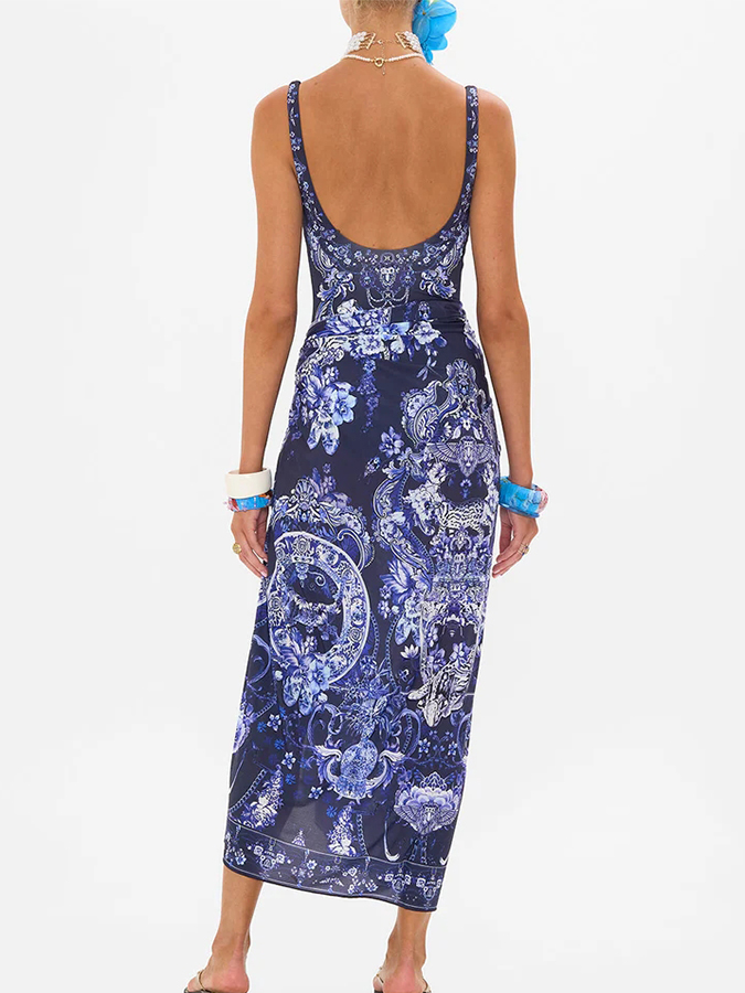 Printed One Piece and Sarong