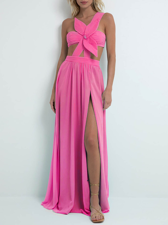 3D Three-Dimensional Flower One-Piece Swimsuit And Skirt