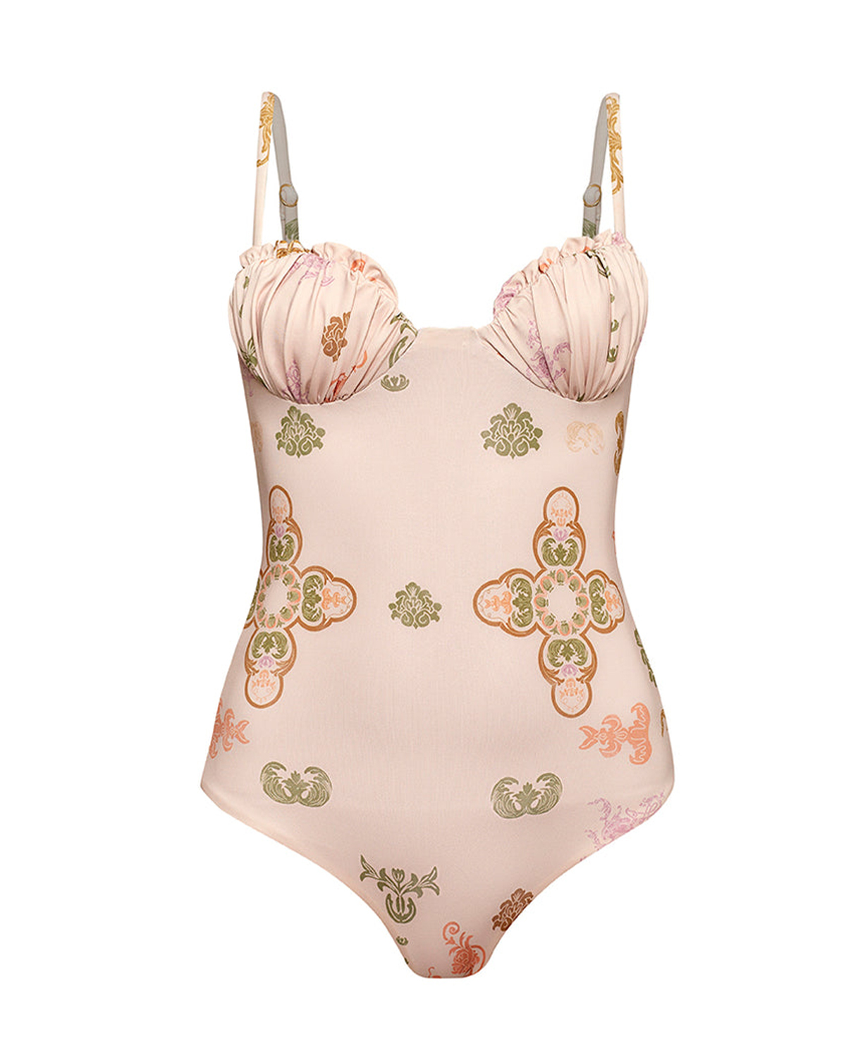 Vintage Printed Swimsuit and Cover Up