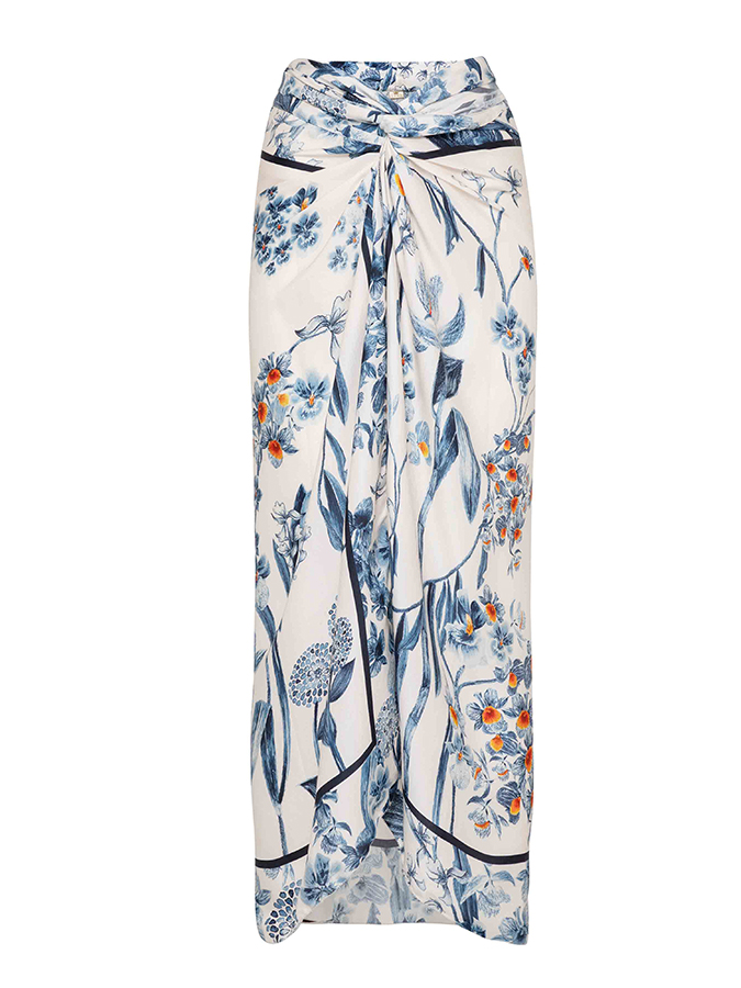 Vintage Print Swimsuit and Cover-Up