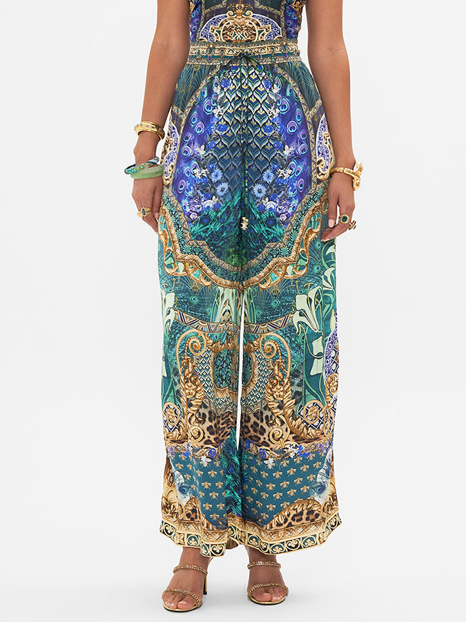 Vintage Print Swimsuit And Skirt