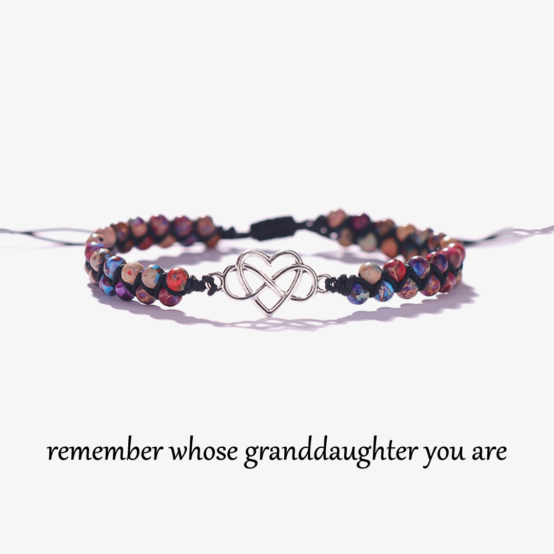 My incredible granddaughter Heart Beads Bracelet