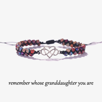 My incredible granddaughter Heart Beads Bracelet