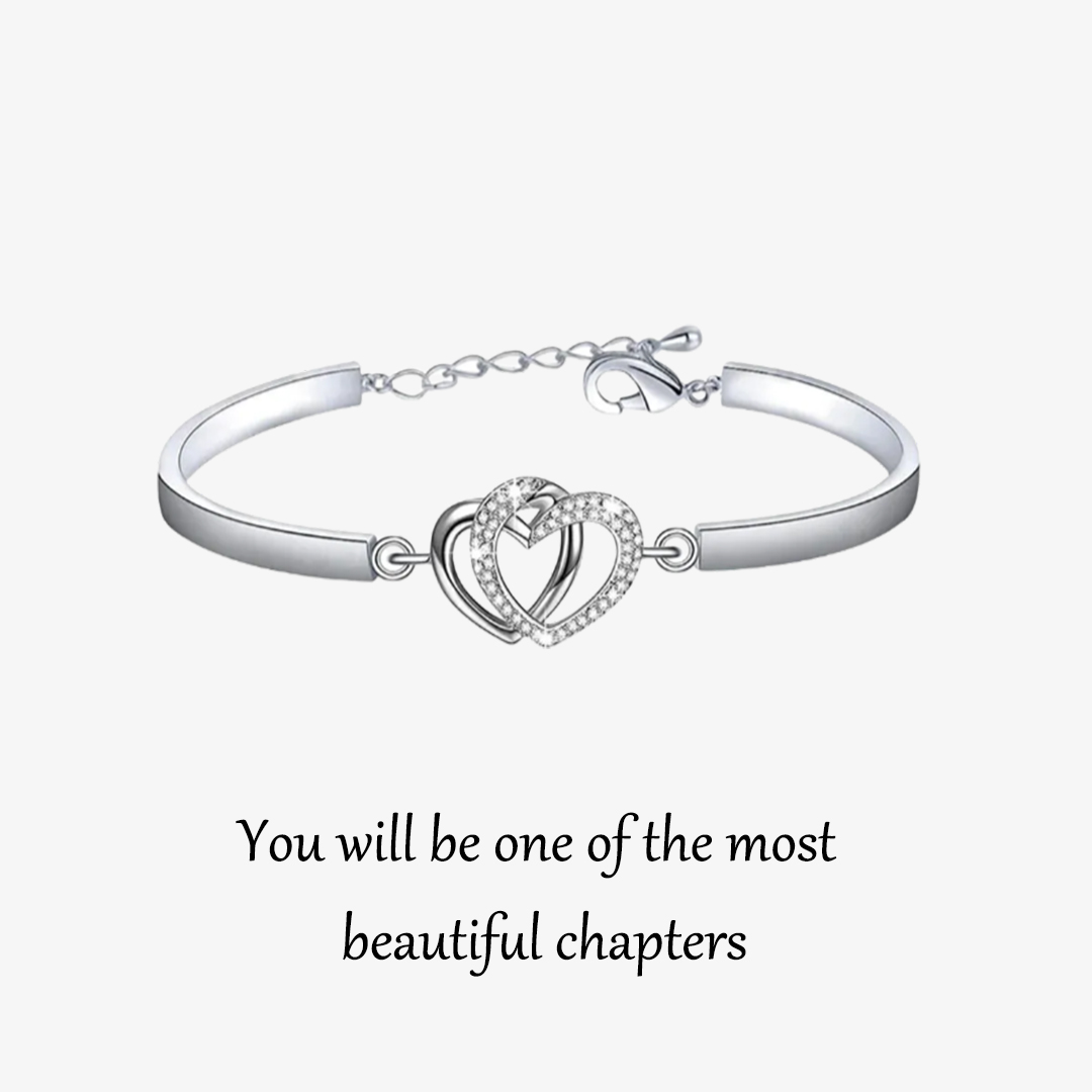 For Granddaughter - I Love You Forever And Always Double Heart Bracelet