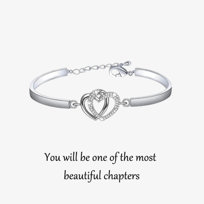 For Granddaughter - I Love You Forever And Always Double Heart Bracelet