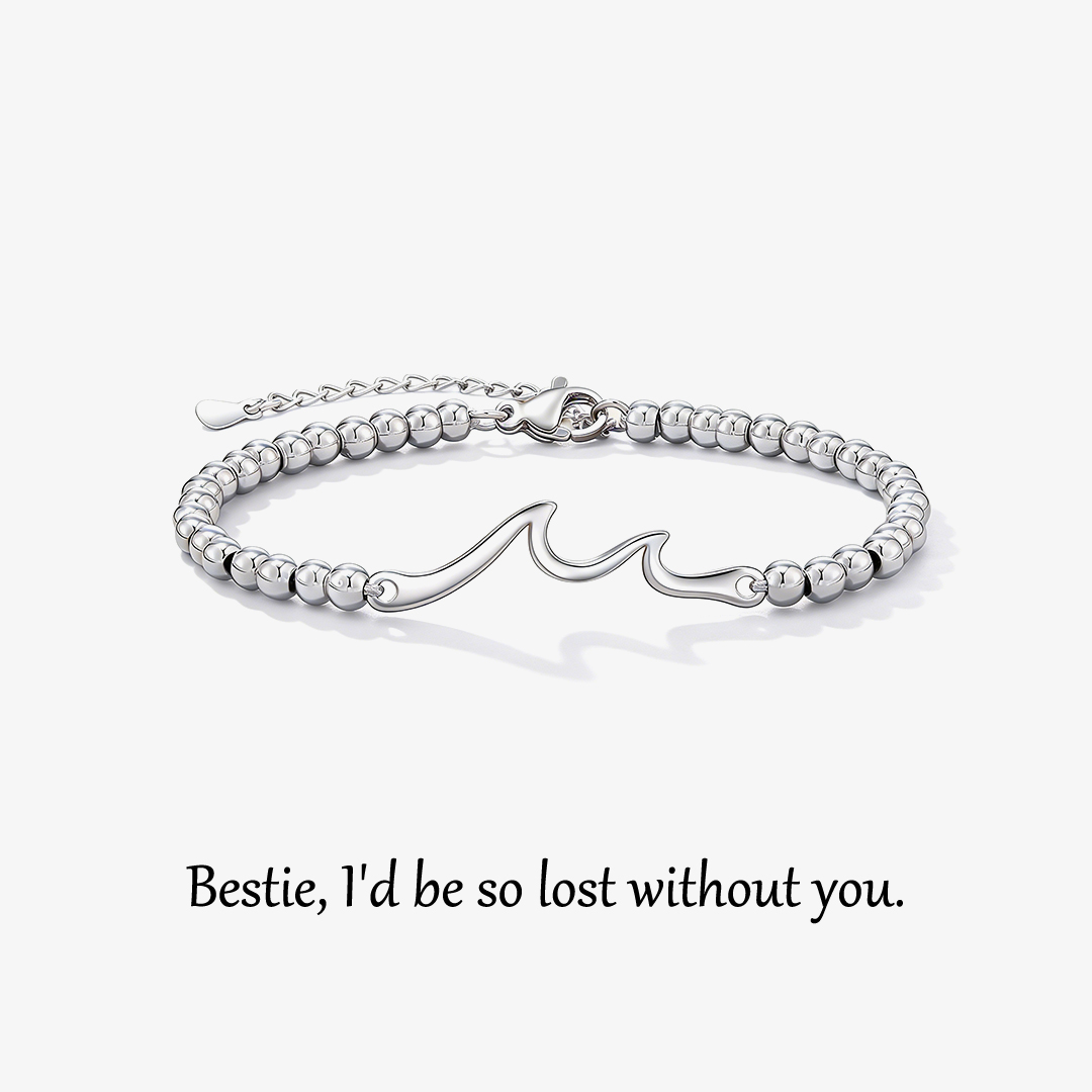 For Friends - Thank you for always being there wave Beaded Bracelet