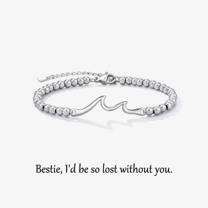 For Friends - Thank you for always being there wave Beaded Bracelet