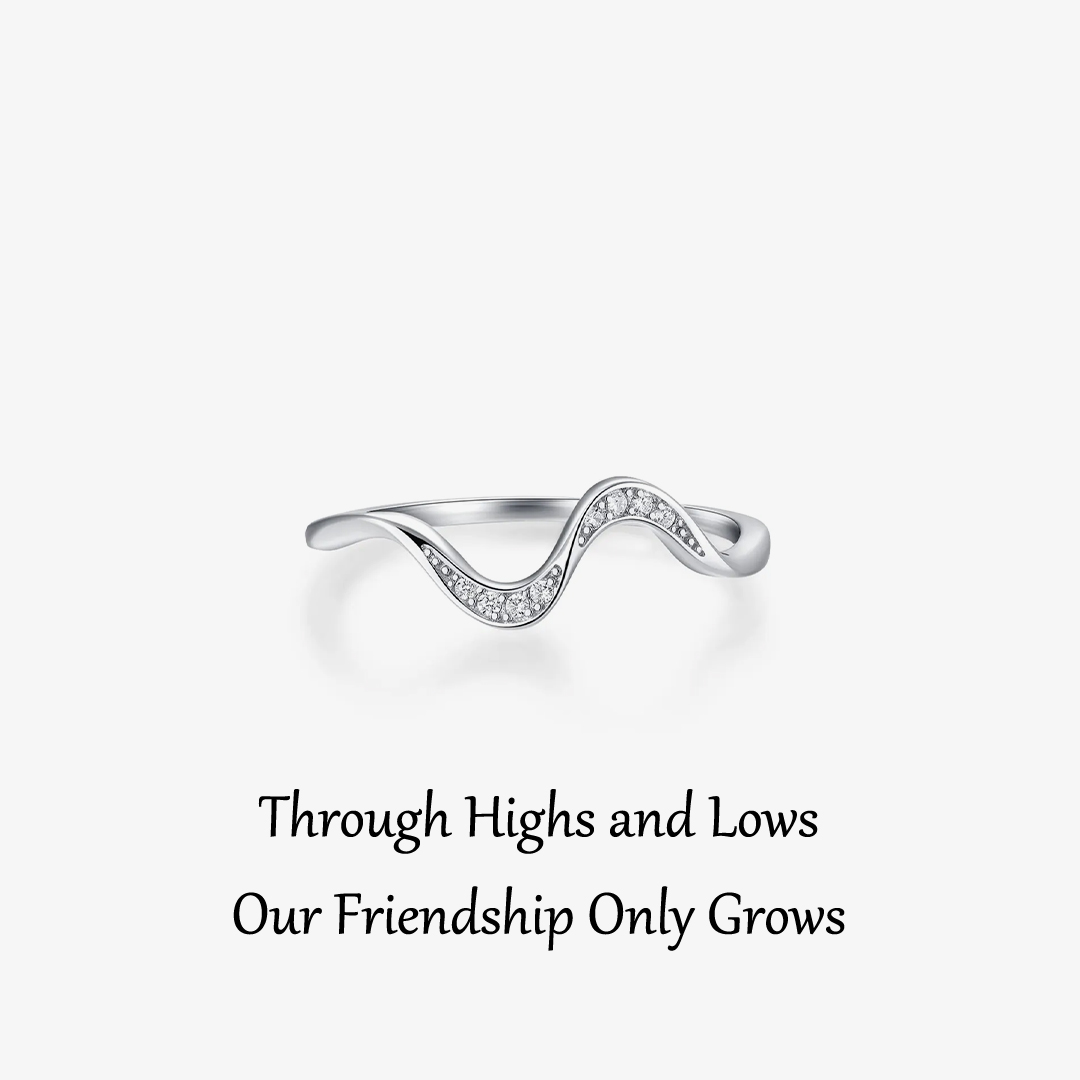 For Friends - Highs and Lows Storms Wave Ring
